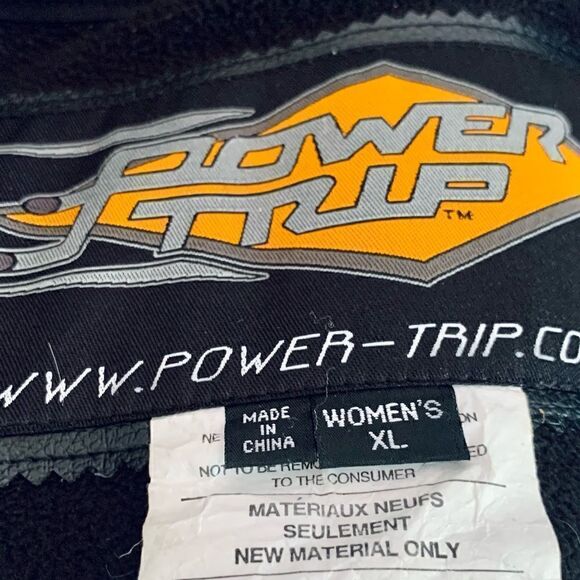 Power Trip Black Nylon Orange County Choppers Motorcycle Jacket - Picture 15 of 16
